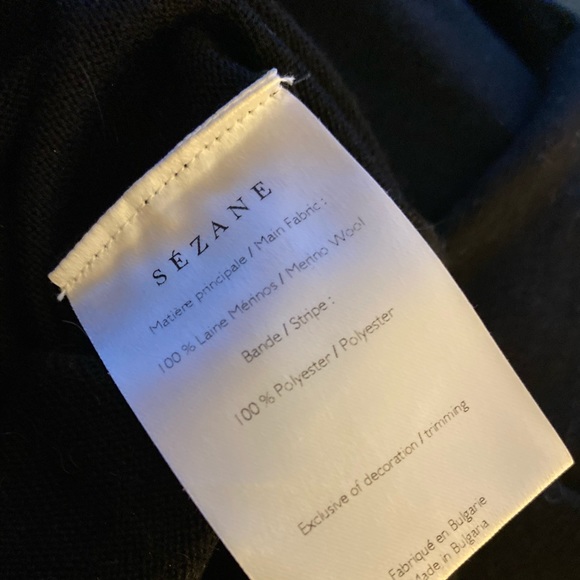 Sezane Amedee Pull in Black XS - Merino Wool - Picture 9 of 9